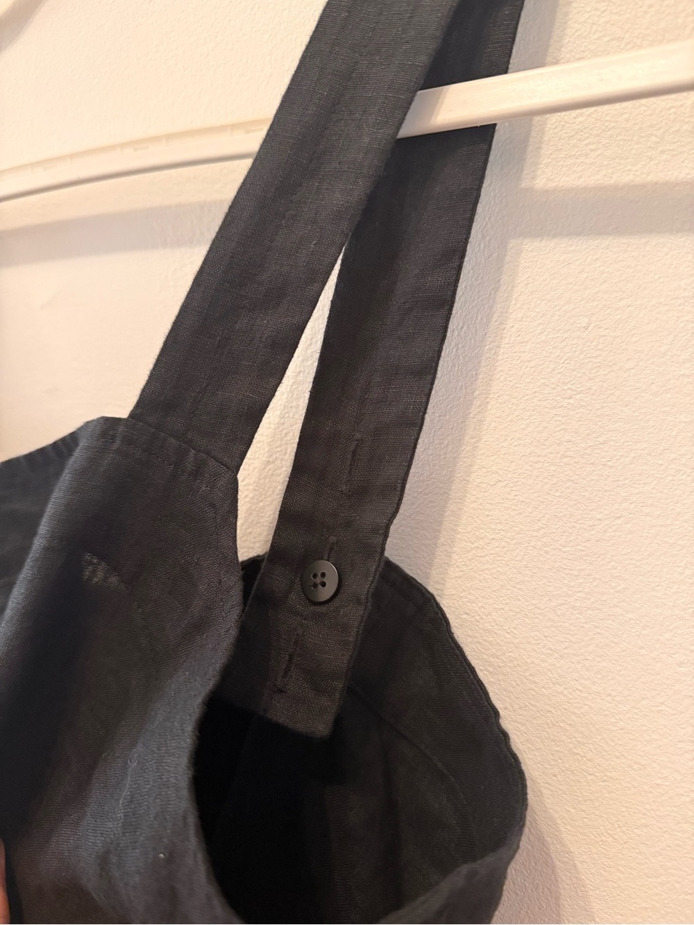 Everlane Black Linen-Strap Jumpsuit with Waist Tie - Picture 7 of 8